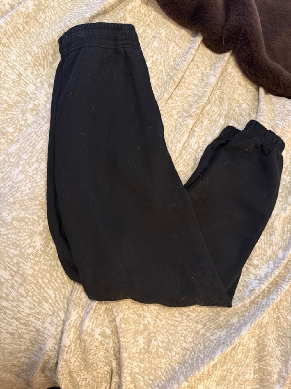 Alphalete Black Elastic-Waist Sweatpants
